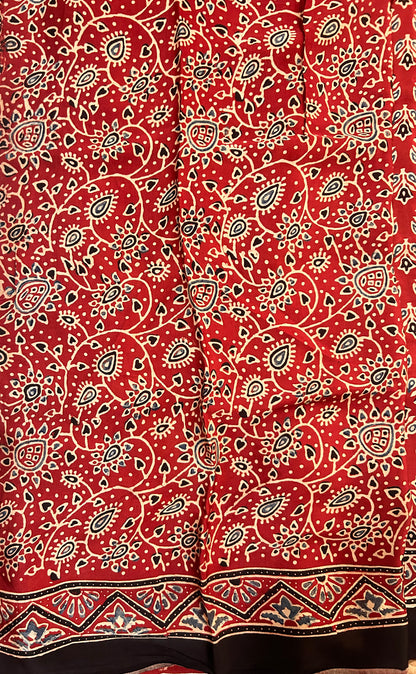 Red Modal silk saree